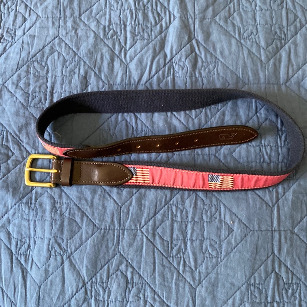 Vineyard Vines American Flag Belt